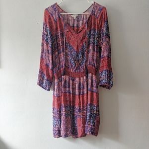 LUCKY BRAND hippie paisley dress sz XL